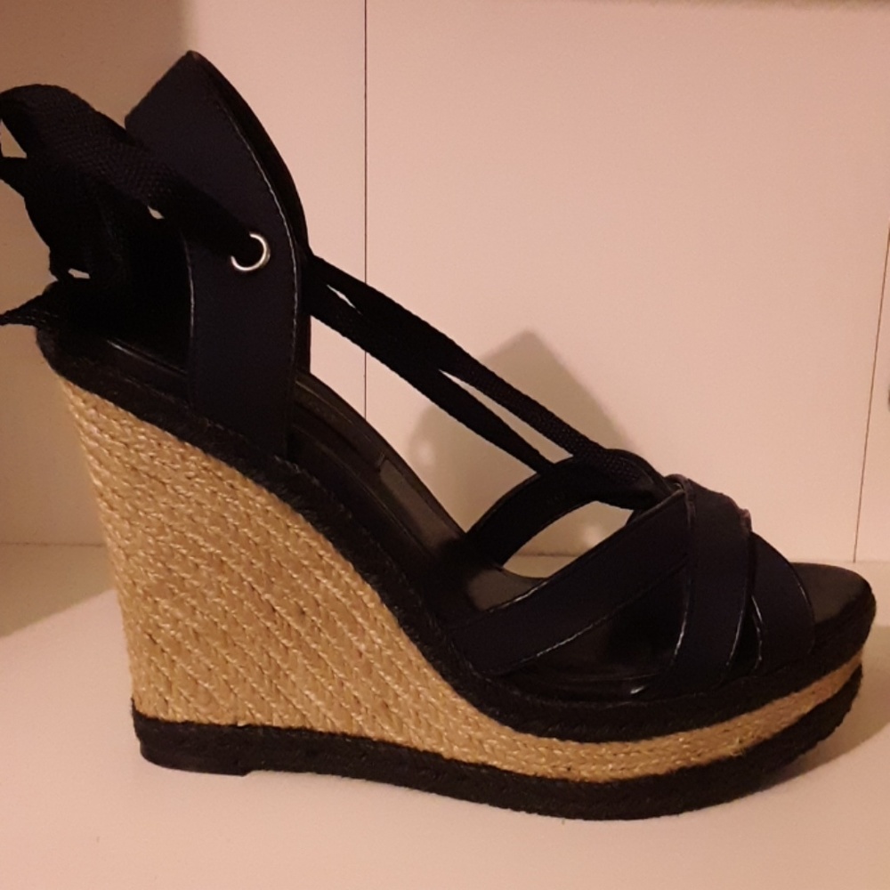 White House/Black Market espadrilles wedge